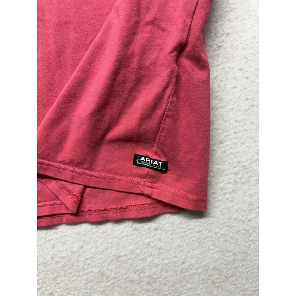 ARIAT Girls Pink Shirt Horse Equestrian Graphic Double Logo SZ Large 12 - Picture 4 of 6